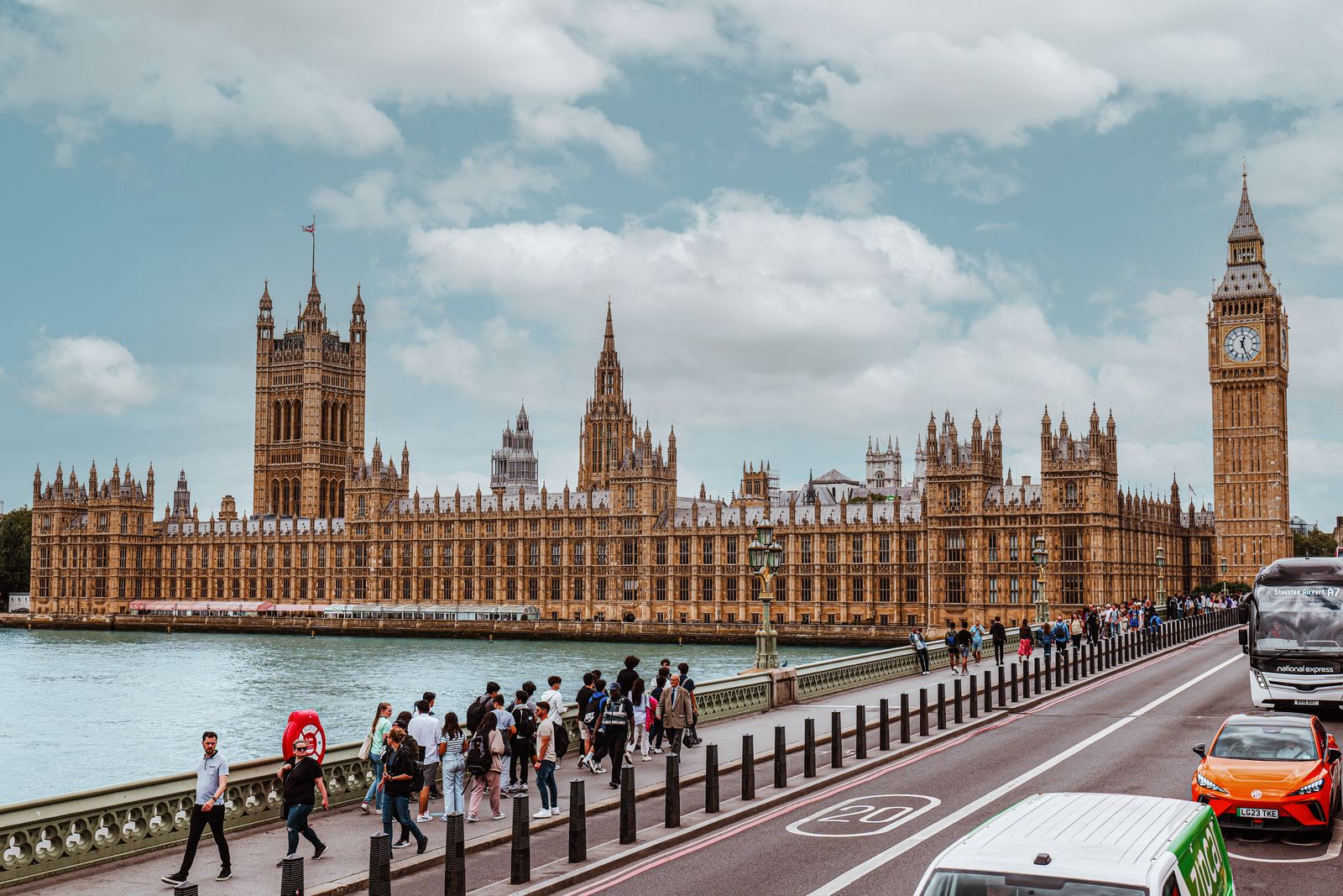 Westminster and the Houses of Parliament seen across the Thames